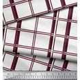 thumbnail image 3 of Soimoi Purple Poly Georgette Fabric Window Pane Check Decor Fabric Printed Yard 52 Inch Wide, 3 of 3