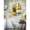 thumbnail image 3 of Lemon Basket Summer Sheer Curtains 63 Inch Length 2 Panels Set, Farmhouse Eucalyptus Grey Wooden Voile Window Treatment Rod Pocket Curtains Sheers Drapes for Bedroom/Living Room/Kitchen 52x"63"x2, 3 of 7