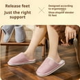 thumbnail image 2 of Yougu Women's Slip On Slippers Winter House Indoor Shoes Khaki, 40-41 US 9-10, 2 of 9