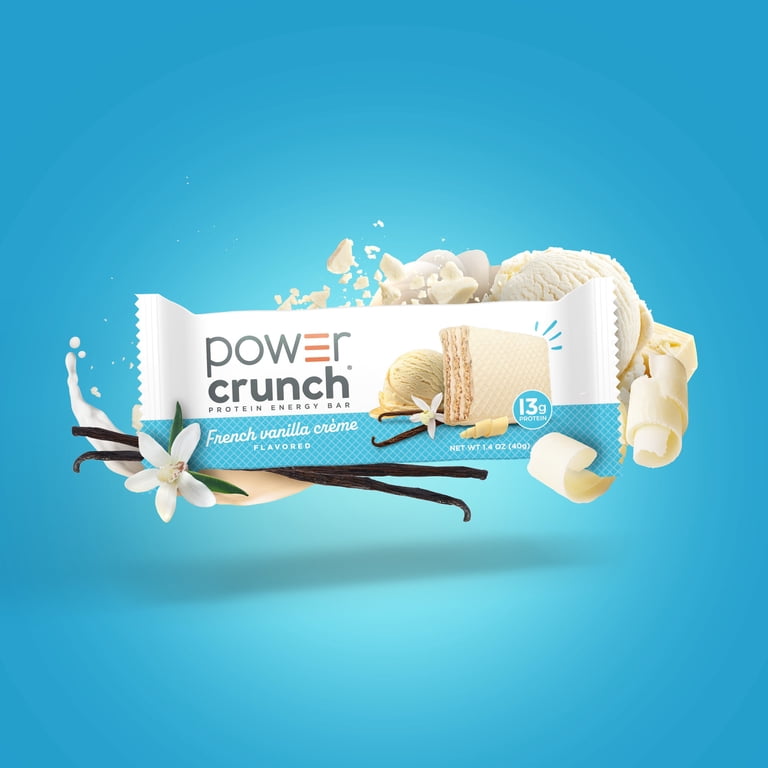 multipower l-carnitine bar vanille crisp Power Crunch Protein Energy Bars, Vanilla Cream 1.4oz, 5 Count Carton