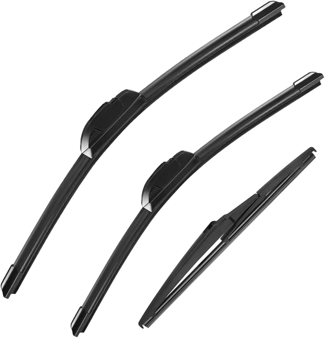 3 Pack Windshield Wiper Blades Compatible With Toyota RAV4 2019-2022, Mazda 5 2015 2014 2013 2012 2011 2010-2006 Front Rear Original Equipment Automotive Replacement Blades Set For My Car - 26"16"12"