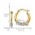thumbnail image 4 of 14K Two-Tone Gold Earring Shrimp Creole Women'S 15 mm 14, 4 of 4