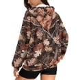 thumbnail image 2 of Garronmavis Camouflage Leaves Long Sleeve Hoodies for Women Cozy Casual Women Sweatshirt Oversized Long Sleeve Warm Soft Fall Sweaters Hoodies Zip Up Shirts Clothes, 2 of 7