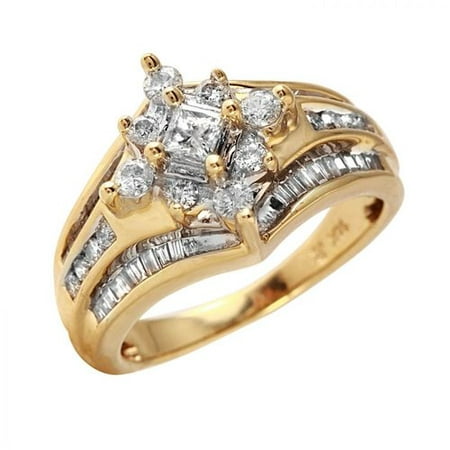 Foreli 1.02CTW Diamond 14K Yellow Gold Ring