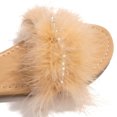 thumbnail image 4 of Zapatillas planas de felpa con diamantes de imitación de una línea para ocio diario de verano nuevo estilo para mujer Wmkox8yii  hj789, 4 of 7