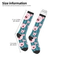 thumbnail image 2 of Daiia Sports Socks Funny Pig Faces Printed Novelty Crew Socks for Men Women Knee High Socks Cotton Socks Soft & Breathable Support Unisex Socks, 2 of 9