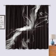 thumbnail image 3 of Black and White Curtains 42Wx63H Inch Rod Pocket Modern Ombre Marble Ink Texture Minimalist Simple Abstract Unique Art Printed Neutral Living Room Bedroom Window Drapes Treatment 2 Panels, 3 of 5