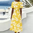 thumbnail image 7 of Womens Summer DressesShort Sleeve Wrap V-Neck Hight Waist Sundress A-Line Beach Vacation Dresses 2026, 7 of 7