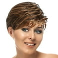 thumbnail image 4 of Gradient Short Synthetic Hair Wig for Women Heat Curly Fiber Full Cap Cover, 4 of 7