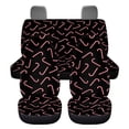 thumbnail image 6 of Jeiento Christmas Car Seat Covers for Front Rear Seats Full Set of 4 Candy Cane Auto Bucket Seat Cushion Rear Bench Protector Van SUV Truck Automotive Interior Accessories Black, 6 of 7