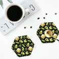 thumbnail image 3 of Bingfone Vintage Avocado Toast Leather Drinks Coasters with Set of 6,Suitable for Home Kitchen,Coffee Cup Coasters Home Gift, 3 of 7