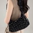 thumbnail image 4 of Women Bag Korean Styles Shoulder Bag Simple Crossbody Bag Cloud Bag Commuting Bag Polkas Dot Pleated Messengers Bag, 4 of 20
