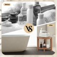 thumbnail image 4 of Apolimi Taburete De Ducha Esquinero De Hdpe, Asiento De Banco De Ducha Con Estante De Almacenamiento Para Patas De Afeitado, Reposapiés De Plástico Para Baño De Spa, Lugar Pequeño (Teca), 4 of 5