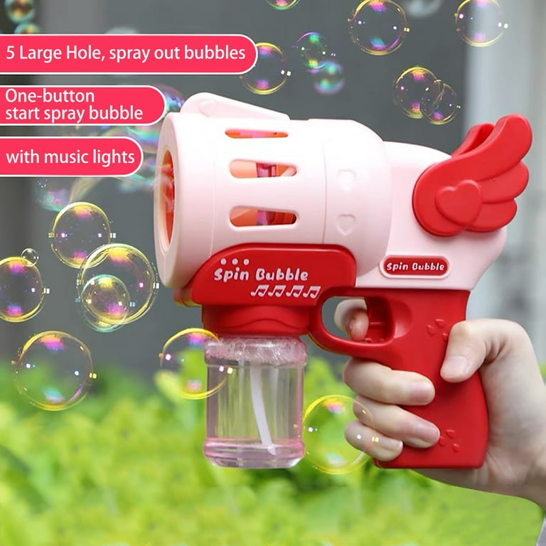  Bubble Machine,Bubble Guns for Kids with Big 5 Hole