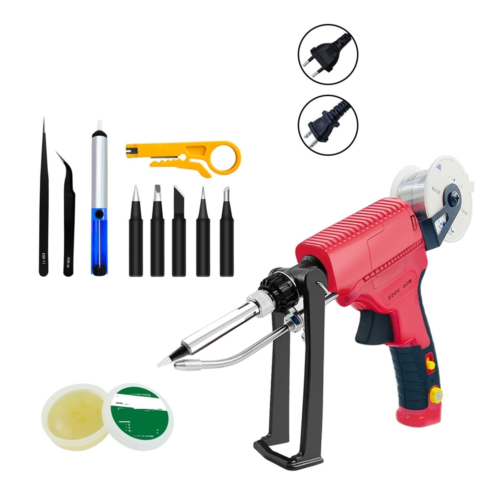 Electric Soldering Iron Gun,Hand-held Internal Heating Soldering Iron,Automatically Send Tin Gun Soldering Welding Repair Tool