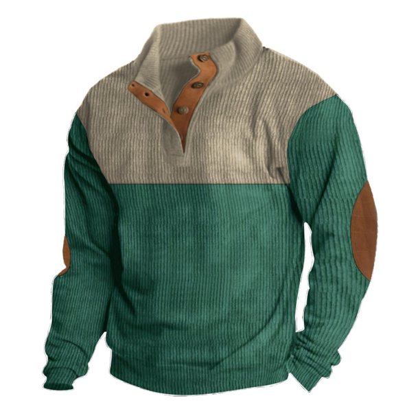 Spring And Autumn Men's Standing Collar Sweatshirt Is Outdoor Casual Sweaters TopsL