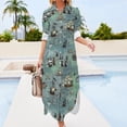 thumbnail image 3 of Vintage Pirate Map Chiffon Dress Nautical Sea Print Cute Dresses Stylish Casual Dress Woman Sexy Trendy Vestido Big Size 5XL, 3 of 7