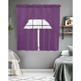 thumbnail image 5 of Grunge Street Style Painting Brush Print Ombre Design Illustration,Kitchen Curtain and Valance Set 3 Pieces,Rod Pocket Short Tier Curtains 36 Inch Length,Swag Topper Small Window Treatment for Cafe, 5 of 6