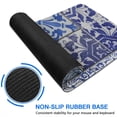 thumbnail image 6 of Long Mouse Pads for Desk,Blue Ethnic Floral Patchwork Pattern Desk Mats on Top Of Desks, Desk Mouse Pad Extra Large with 3mm Non-Slip Base and Stitched Edge for Gaming,Office,Work,Home 31.5"x11.8", 6 of 6