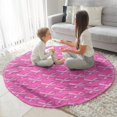 thumbnail image 3 of Pink Breast Cancer Round Blanket,Comfortable Soft Flannel Throw Blanket,All Season,Warm Lightweight Blankets for Sofa Bed Couch Living Room Chair 47"x47", 3 of 5