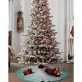 thumbnail image 4 of Turquoise Ombre Christmas Tree Skirt 48 Inches Large Christmas Skirt Tree, Modern Abstract Gradient Color Art Tree Skirt Christmas Decorations for Fireplace Party Holidays Indoor Outdoor, 4 of 7