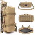 thumbnail image 2 of Mochila táctica militar, bolsa de viaje para acampar, accesorio militar, nailon, para deportes al aire libre, pesca, senderismo, caza, para hombre, bolsa Molle, color negro, 2 of 5