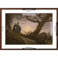 thumbnail image 5 of Art.com Two Men Contemplating the Moon Art Print by Caspar David Friedrich, Brown Frame Wall Art, 29" x 21", 5 of 5