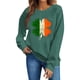 thumbnail image 5 of Tops de Cuello Redondo para las Mujeres Invierno Día de San Patricio Impreso Suéter, Manga Larga Sudadera Casual sin Capucha, 5 of 6