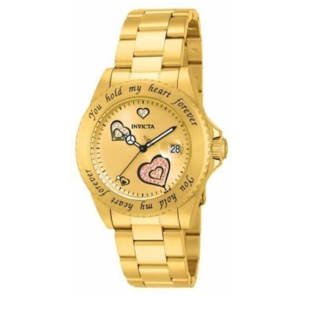 Invicta Invicta Women's 14732 Angel Gold Tone You Hold My Heart Watch [Watch]