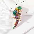 thumbnail image 6 of 2 Pcs Rhinestone Pearl Parrot Brooch Pin Animal Bird Brooches Lapel Pins Delicacy Jewelry Gifts for Birthday Anniversary Dress Accessories, 6 of 7