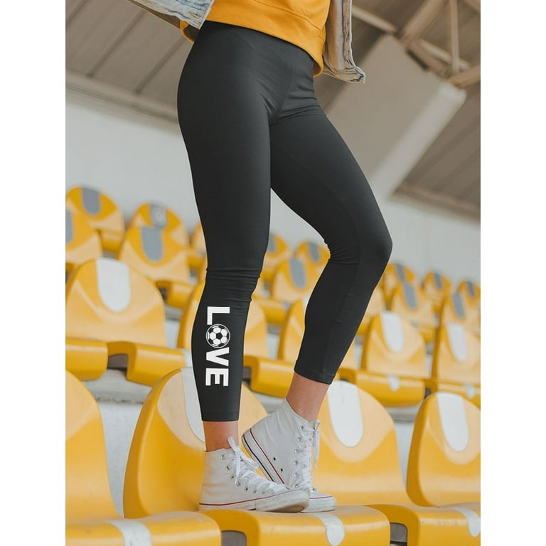 Tstars Womens Soccer Sport Leggings for Soccer Fans Cool Gift Idea for Mom  Women and Teen Birthday Gift Girls Leggings 