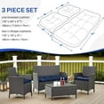 thumbnail image 2 of Eurhowing U-Shaped Tufted Cushion Set 3-Piece, Waterproof Wicker Rattan Sofa Cushion, High Resilience Foam Outdoor Patio Furniture Cushion for Settee, Chair, Bench, Navy Blue, 2 of 8