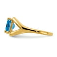 thumbnail image 4 of Primal Gold 14 Karat Yellow Gold 9x7mm Emerald Cut Blue Topaz Ring, 4 of 7