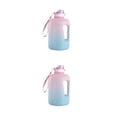 thumbnail image 4 of Soidarity Botella de agua de 2,2 l a prueba de fugas, jarra de hervidor de agua con marcador de tiempo, contenedor de bebidas, taza de Fitness, Rosa degradado 1600ML 2piezas, 4 of 6