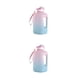 thumbnail image 1 of Toystoory Botella de agua de 2,2 l, hervidor de agua, jarra con marcador de tiempo, organizador de bebidas, contenedor, taza de Fitness, Rosa degradado 1600ML 2piezas, 1 of 6