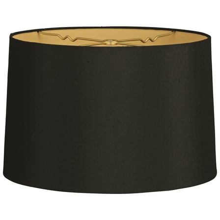 Royal Designs 18" Shallow Drum Hardback Lamp Shade Black