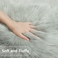 thumbnail image 4 of REGALWOVEN Faux Fur Area Rug Shaggy Floor Mat, Light Gray 2x5 feet Rectangle, 4 of 8