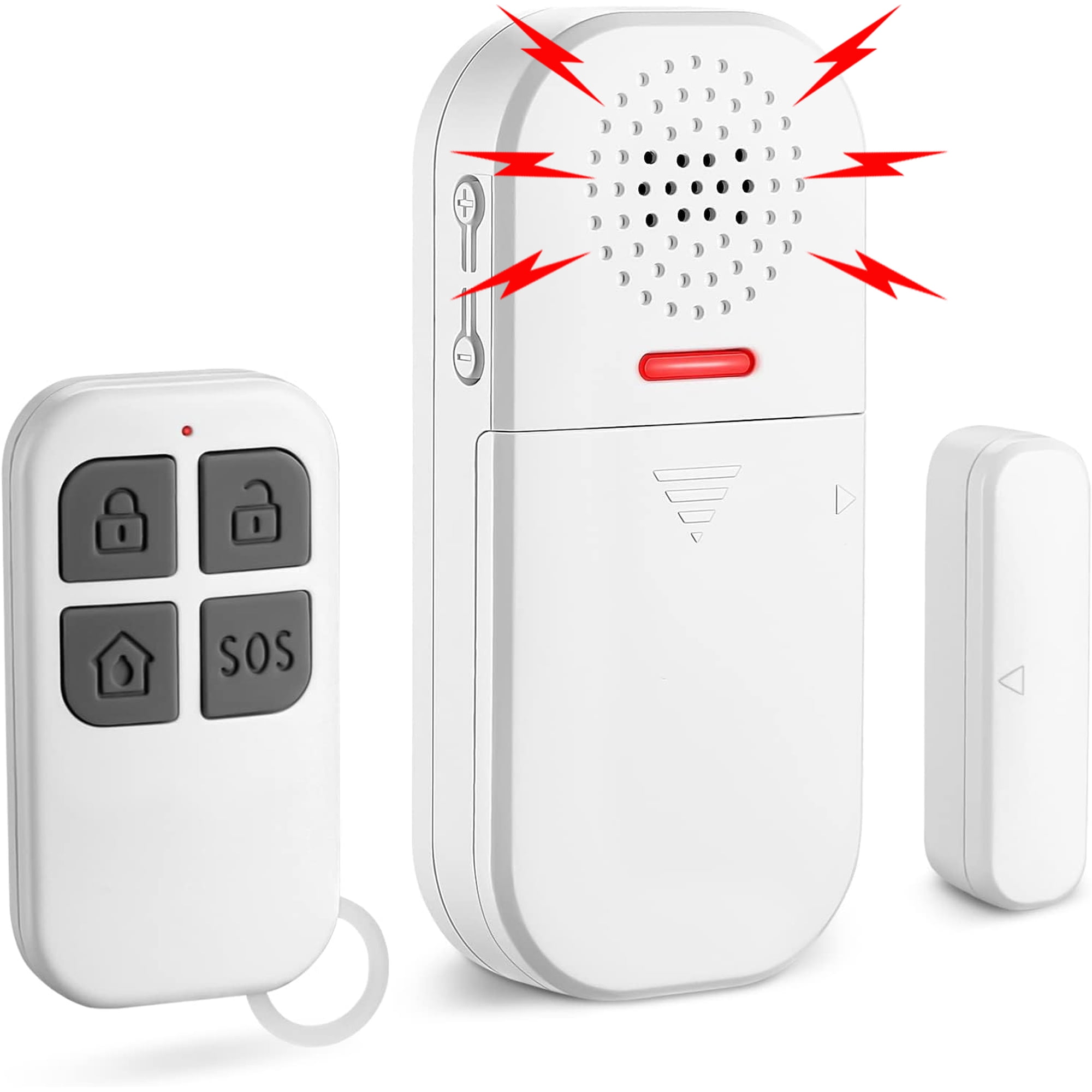 130dB Loud Door Alarm Adjustable Volume, 5 Feature Modes Door Alarms for Kids Safety Home Security Pool Safety Alzheimers Door Window Open Sensor Wireless Door Alarm with Remote