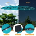 thumbnail image 7 of ACEGOSES 13x7.2Ft Large LED Double-Sided Rectangular Outdoor Patio Market Umbrella with Crank, Solar Panel, Lake Blue, 7 of 7