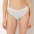 thumbnail image 1 of Culotte Bikini en Modal Ultra Doux avec Bordure en Dentelle, Effet Floral Aéré, 1 of 5
