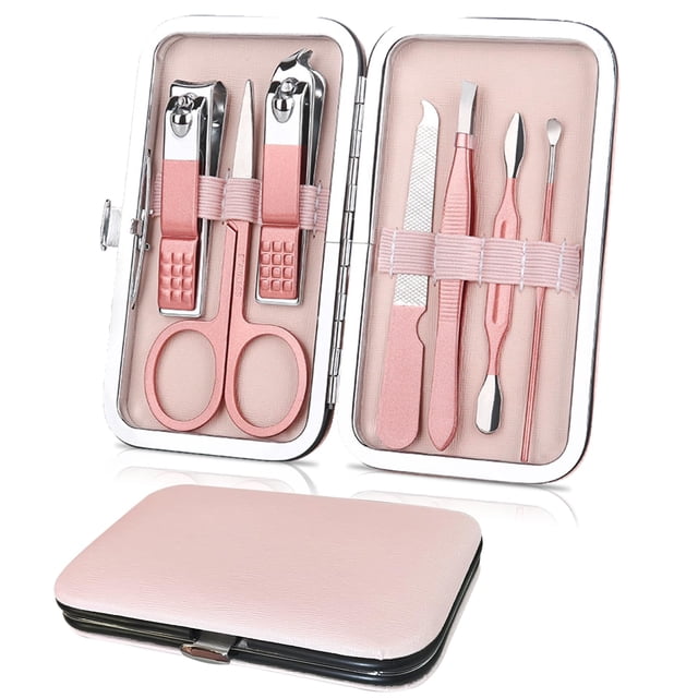 Set de manicura WOXVM Premium 7 en 1, cortaúñas y tijeras