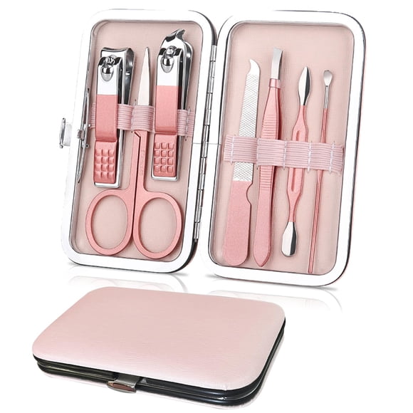 Set de manicura WOXVM Premium 7 en 1, cortaúñas y tijeras