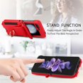 thumbnail image 6 of Decase Fashion Hybrid Case Compatible with Samsung Galaxy Z Flip 5 Wallet Cover with Ring Crossbody Wrist Strap Lanyard Credit Card Holder Slot Fits for Samsung Galaxy Z Flip 5 Women Men,Red, 6 of 9