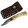 thumbnail image 2 of TheBoneEdge 5' Damascus Blade Hand Forged Hunting Folding Knife Bone Handle, 2 of 3