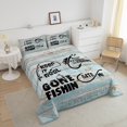 Lake Fishing Theme Bedding Comforter Sets Full Size, Lake House