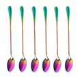 thumbnail image 2 of Cucharaditas de Cafe, Juego de 18 Cuchara de Cafe de Color del Iris Cuchara de Desierto de Helado de Manejar Cuchara de de Coctel Cuchara de Mezcla, 2 of 5
