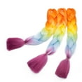 thumbnail image 2 of Ombre Jumbo Braiding Hair Extensions High Temperature Synthetic Ombre Twist Colored Hair, 2 of 6
