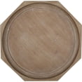 thumbnail image 5 of French Country Accent Table, Distressed Wood End Table with Lipped Tabletop, Rustic Farmhouse Side Table for Living Room, Bedroom & Entryway, Pedestal Shape, 5 of 5