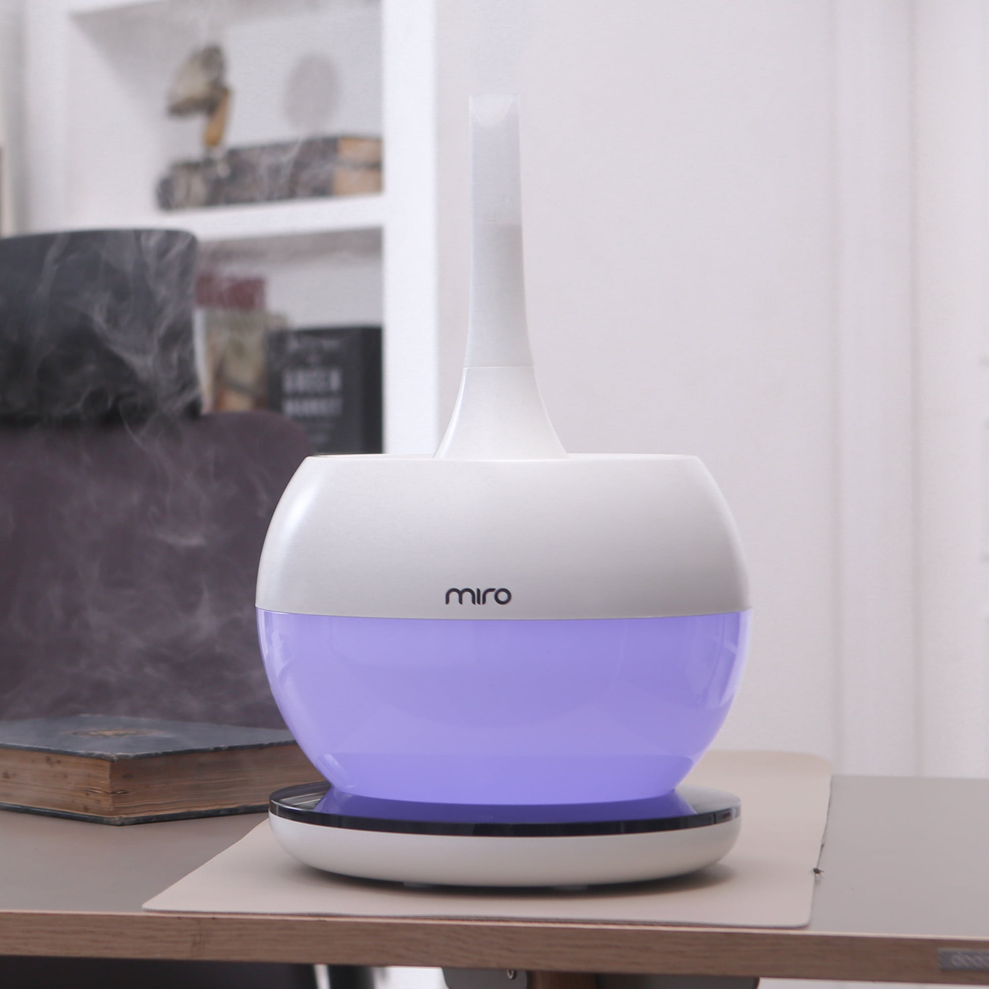 MIRO-NR08M Completely Washable Modular Sanitary Humidifier, Large room, Easy to Clean, Easy to Use, Luma Touch - Premium Cool-Mist Humidifier. Touch Control Colorful LEDs, Powerful humidification