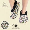 thumbnail image 5 of Women’s Fuzzy Slipper Socks with Grippers – Soft Microfiber Outer, Cozy Fleece Lined Indoor House Socks (Sushi, L/xl), 5 of 6